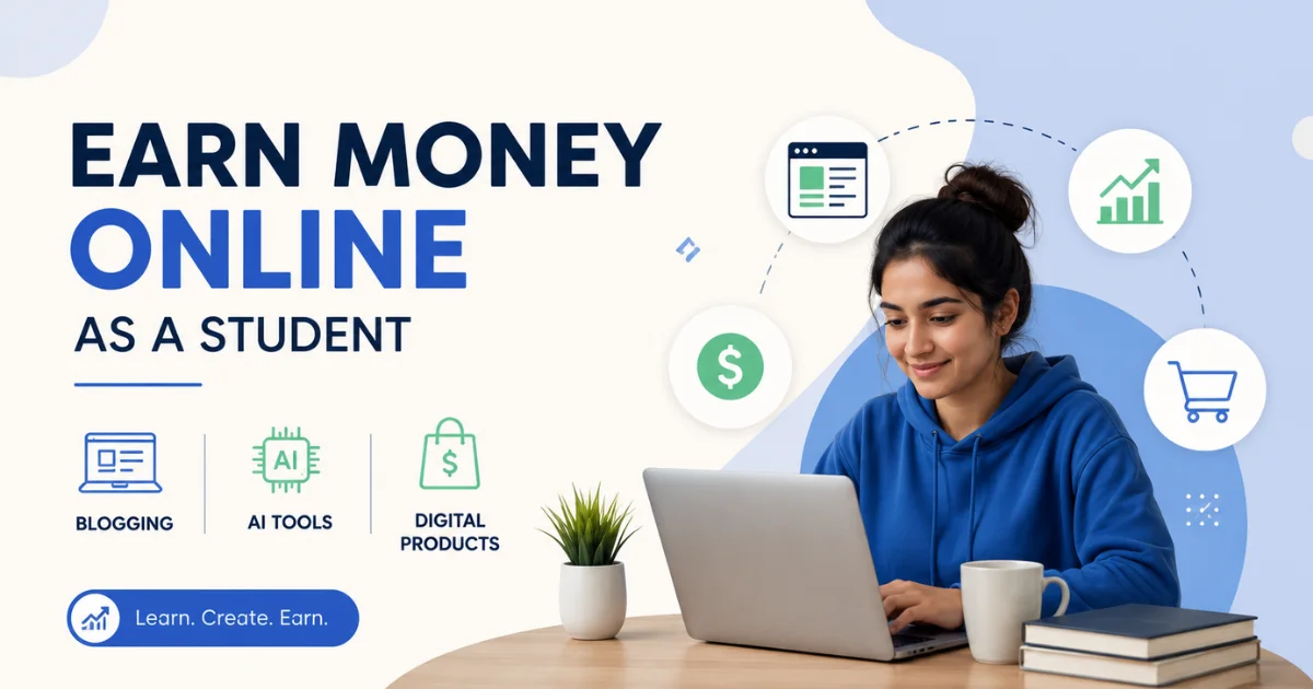 How to Earn Money Online as a Student Blogging, AI & Digital Products