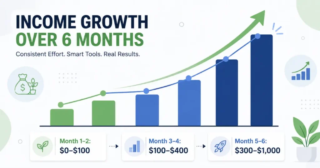 6-month earnings growth chart