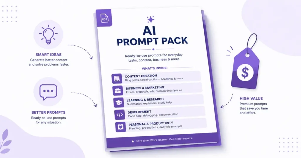 AI prompt pack PDF mockup