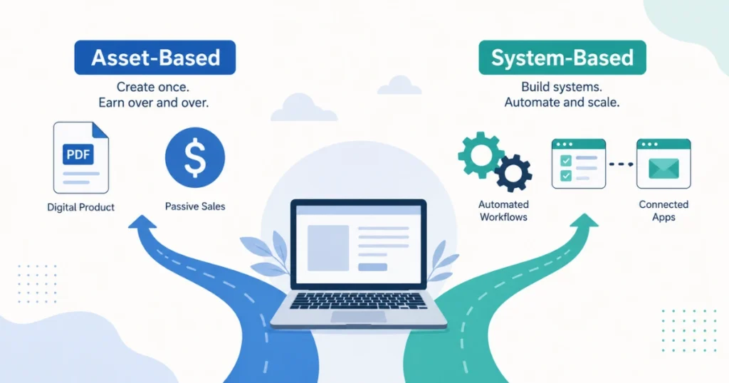 Asset-based vs system-based paths