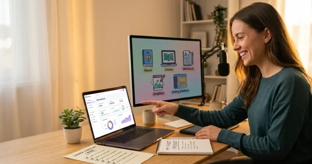 Creator showing completed digital product