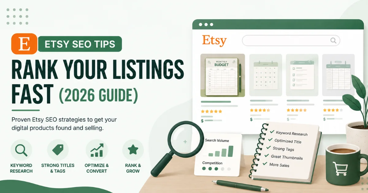 Etsy SEO Tips for Digital Products How to Rank Your Listings Fast (2026)