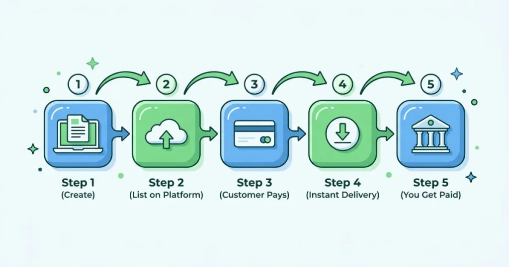 Five-step creation to payout workflow