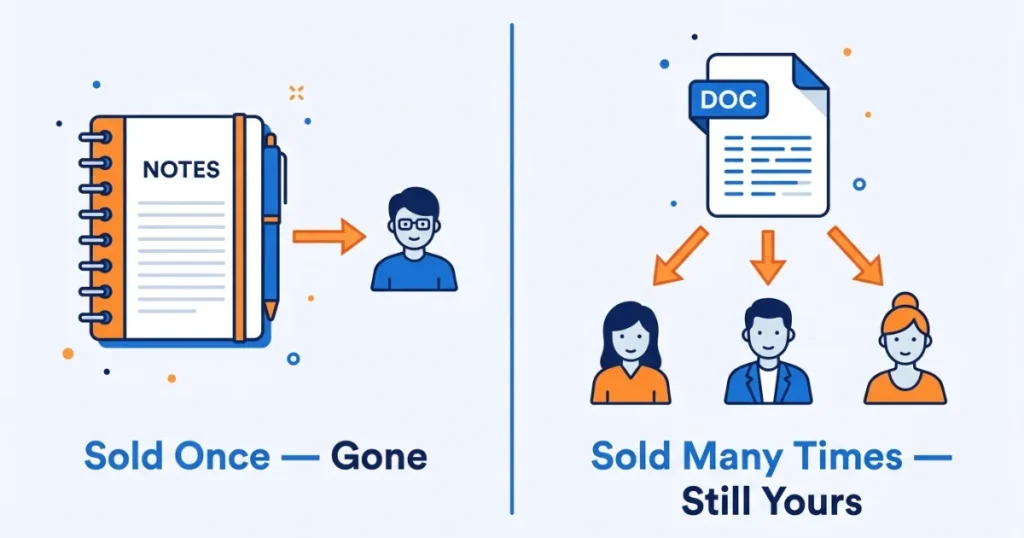 One sale vs unlimited sales illustration