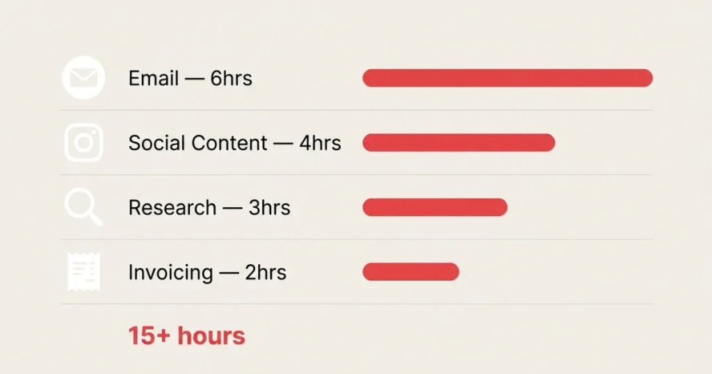 Weekly hours lost on repetitive tasks