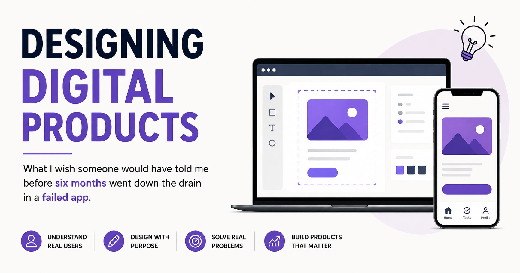 Designing Digital Products (What I wish someone would have told me before six months went down the drain in a failed app)