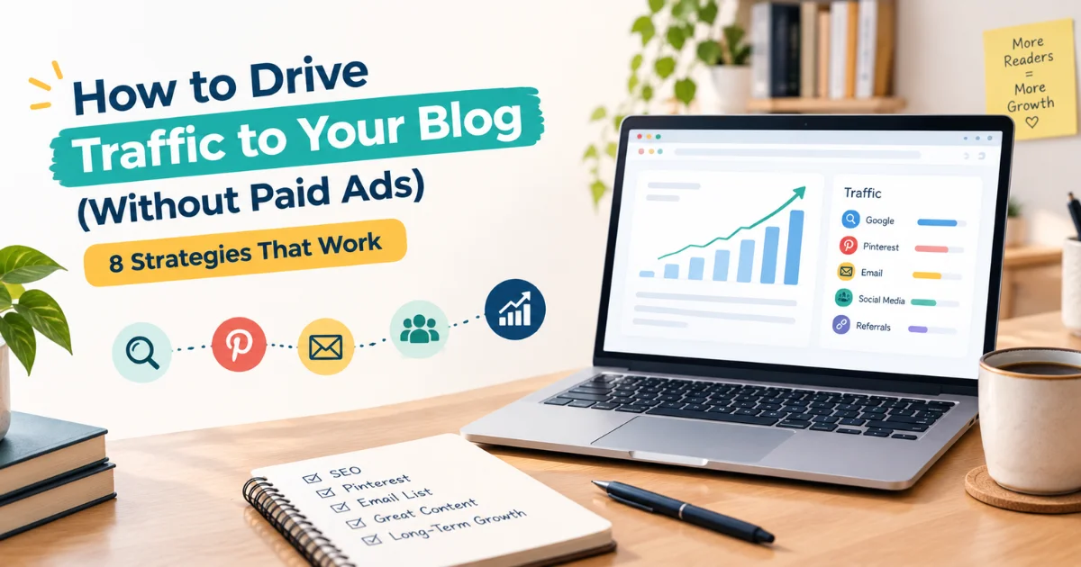 How to Drive Traffic to Your Blog (Without Paid Ads) — 8 Strategies That Work